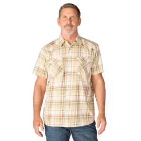 Camisa de cuadros de manguitos cortos de corte holgado Montana Bozeman para hombre