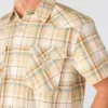 Camisa de cuadros de manguitos cortos de corte holgado Montana Bozeman para hombre