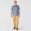 Camisa de cuadros de manguitos cortos de corte holgado Montana Bozeman para hombre