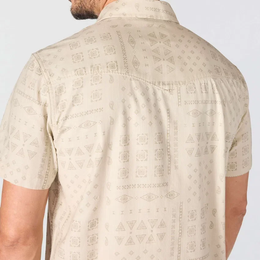 Camisa de cuadros de manguitos cortos de corte holgado Montana Bozeman para hombre