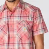 Camisa de cuadros de manguitos cortos de corte holgado Montana Bozeman para hombre