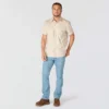 Camisa de cuadros de manguitos cortos de corte holgado Montana Bozeman para hombre
