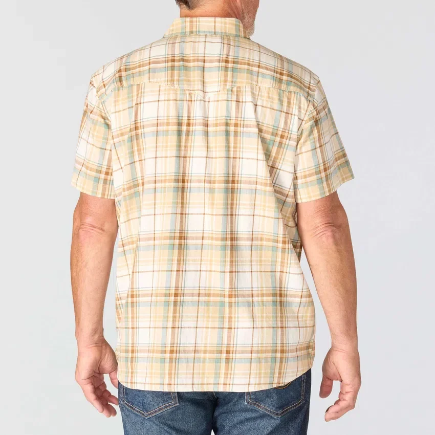Camisa de cuadros de manguitos cortos de corte holgado Montana Bozeman para hombre