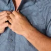 Camisa de cuadros de manguitos cortos de corte holgado Montana Bozeman para hombre
