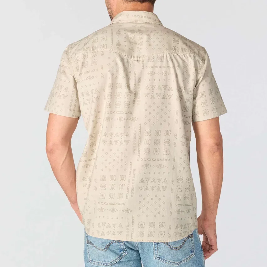 Camisa de cuadros de manguitos cortos de corte holgado Montana Bozeman para hombre