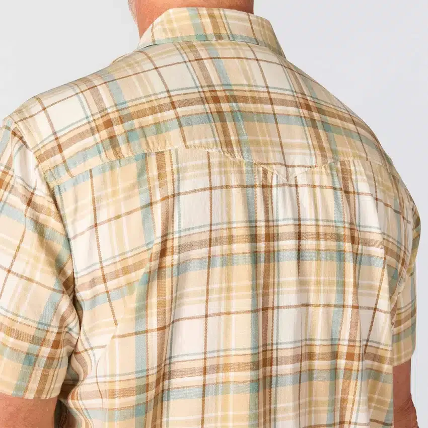 Camisa de cuadros de manguitos cortos de corte holgado Montana Bozeman para hombre