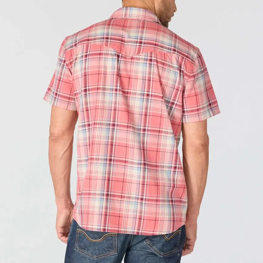 Camisa de cuadros de manguitos cortos de corte holgado Montana Bozeman para hombre
