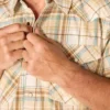 Camisa de cuadros de manguitos cortos de corte holgado Montana Bozeman para hombre