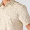 Camisa de cuadros de manguitos cortos de corte holgado Montana Bozeman para hombre