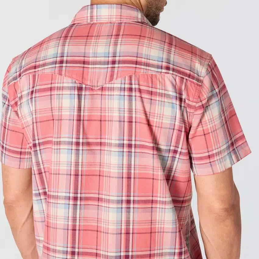 Camisa de cuadros de manguitos cortos de corte holgado Montana Bozeman para hombre
