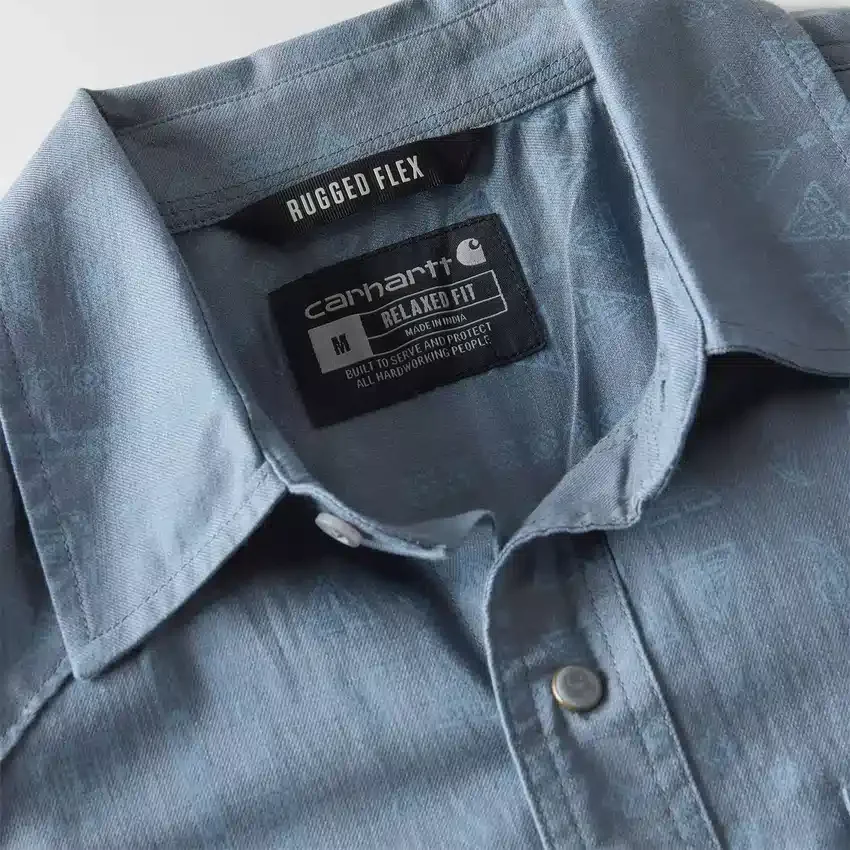 Camisa de cuadros de manguitos cortos de corte holgado Montana Bozeman para hombre