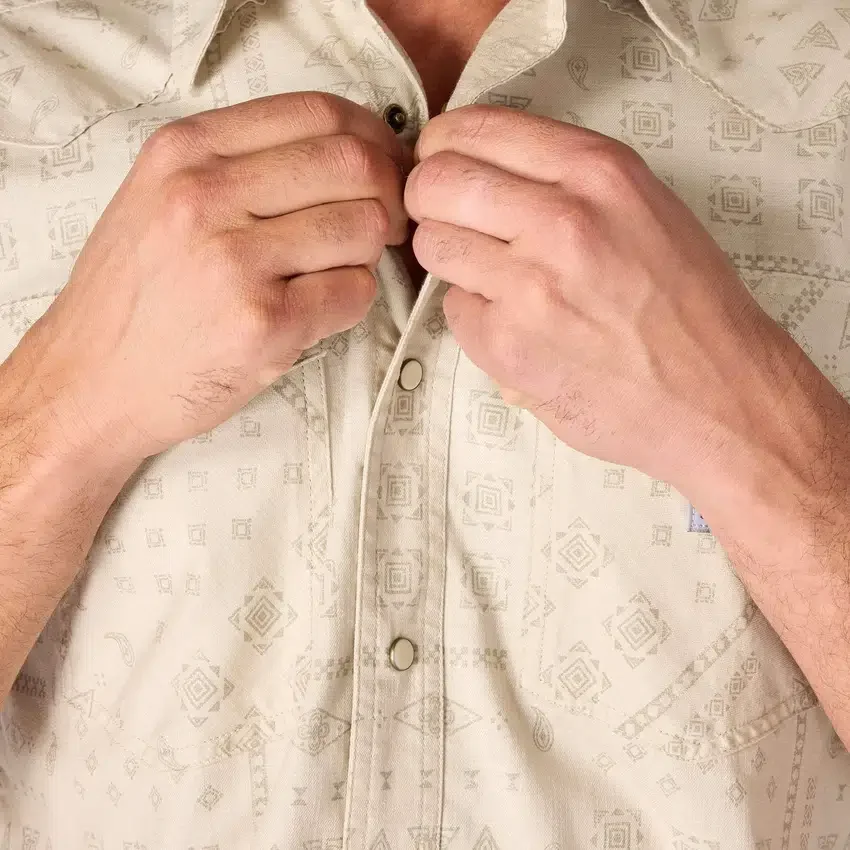 Camisa de cuadros de manguitos cortos de corte holgado Montana Bozeman para hombre