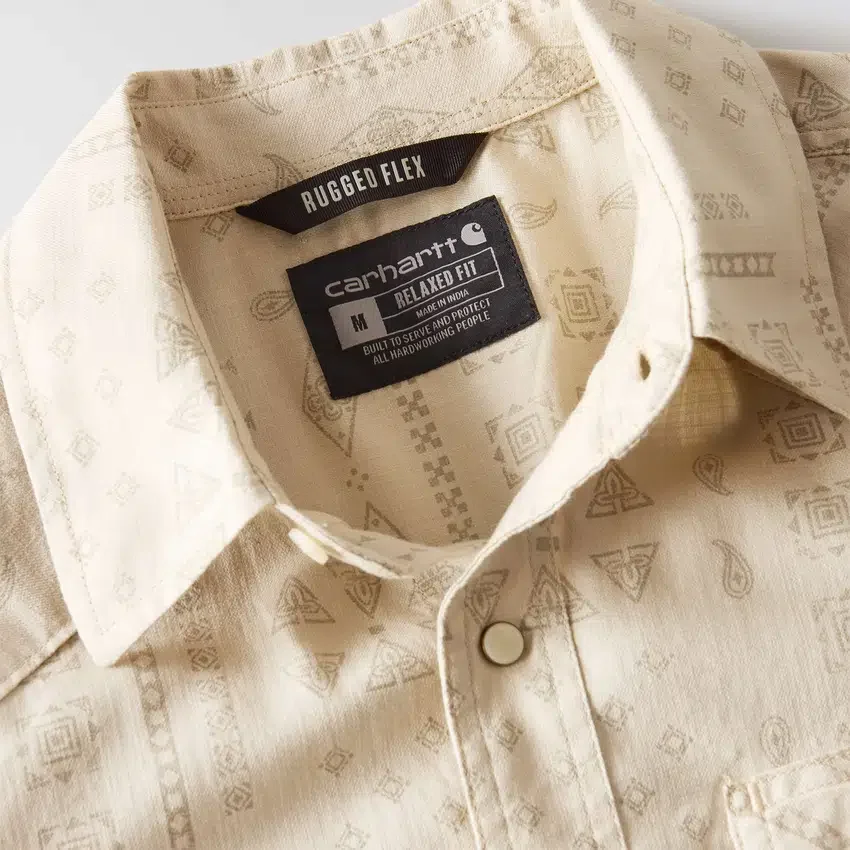 Camisa de cuadros de manguitos cortos de corte holgado Montana Bozeman para hombre