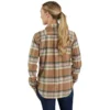 Camisa de franela de manguitos largos de corte holgado para mujer de la serie Tencel™ Fiber