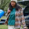 Camisa de franela de manguitos largos de corte holgado para mujer de la serie Tencel™ Fiber