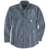 Camisa de hombre de sarga a cuadros, corte holgado y manguitos largos - Camisas ignífugas