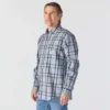 Camisa de hombre de sarga a cuadros, corte holgado y manguitos largos - Camisas ignífugas