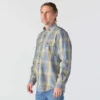 Camisa de hombre de sarga a cuadros, corte holgado y manguitos largos - Camisas ignífugas