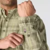Camisa de hombre de sarga a cuadros, corte holgado y manguitos largos - Camisas ignífugas
