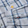 Camisa de hombre de sarga a cuadros, corte holgado y manguitos largos - Camisas ignífugas