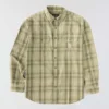 Camisa de hombre de sarga a cuadros, corte holgado y manguitos largos - Camisas ignífugas