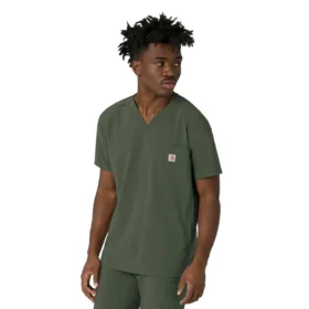 Camisa de trabajo con cuello en V para hombre Force Cross-Flex