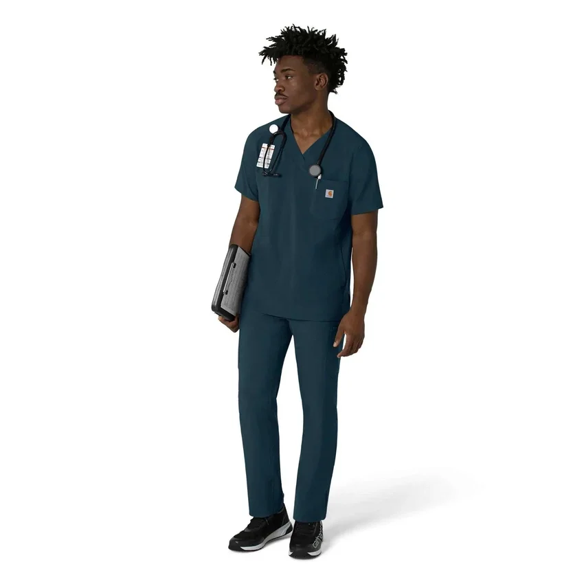 Camisa de trabajo con cuello en V para hombre Force Cross-Flex
