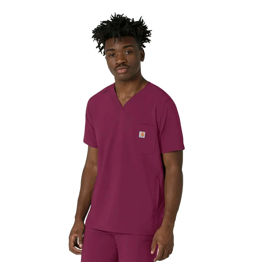Camisa de trabajo con cuello en V para hombre Force Cross-Flex