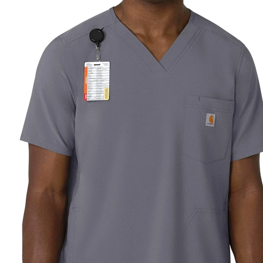 Camisa de trabajo con cuello en V para hombre Force Cross-Flex
