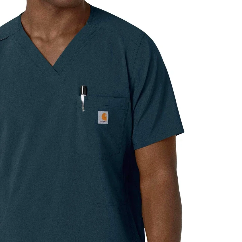 Camisa de trabajo con cuello en V para hombre Force Cross-Flex
