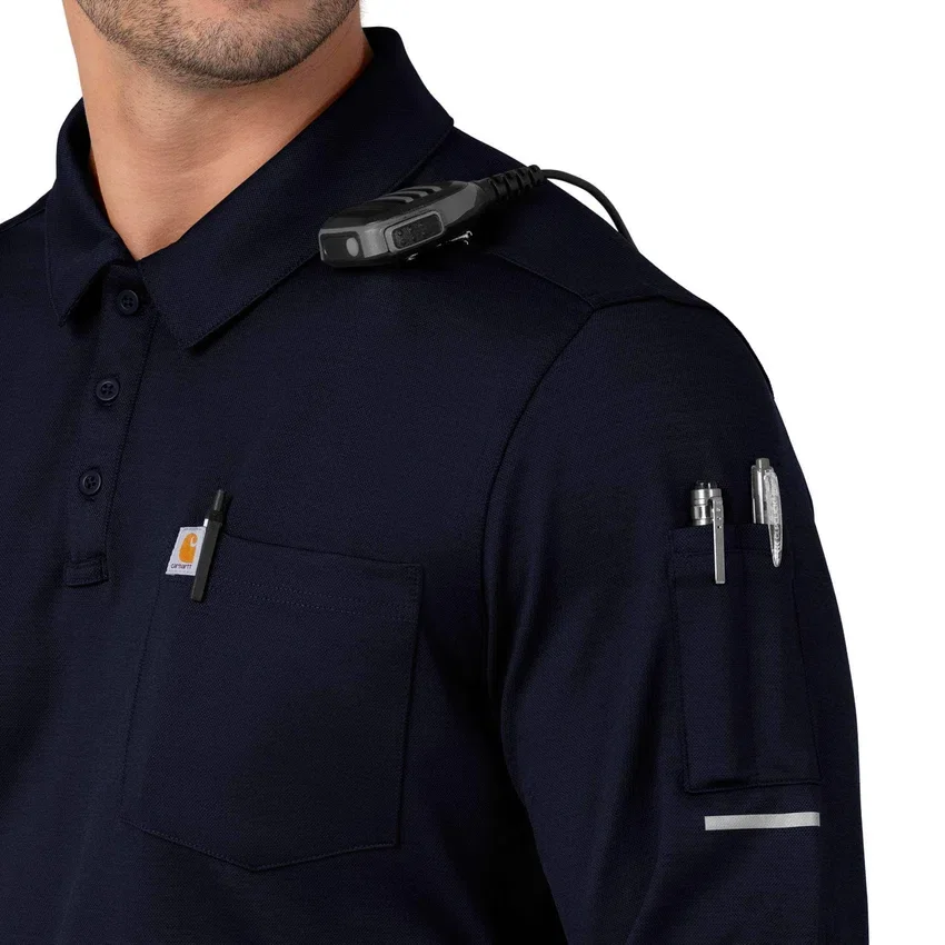 Camisa de trabajo tipo polo de manguitos largos Rugged Flex® Rscu Heavyweight