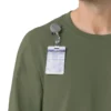 Camisa médica de manguitos largos con cuello redondo Force Cross-Flex