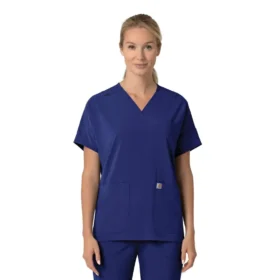 Camisa médica de mujer Force Cross-Flex con cuello en V oversize