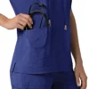Camisa médica de mujer Force Cross-Flex con cuello en V oversize