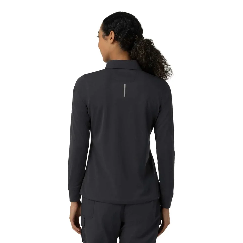Camisa médica de polo de manguitos largos Rugged Flex® Rscu Heavyweight para mujer