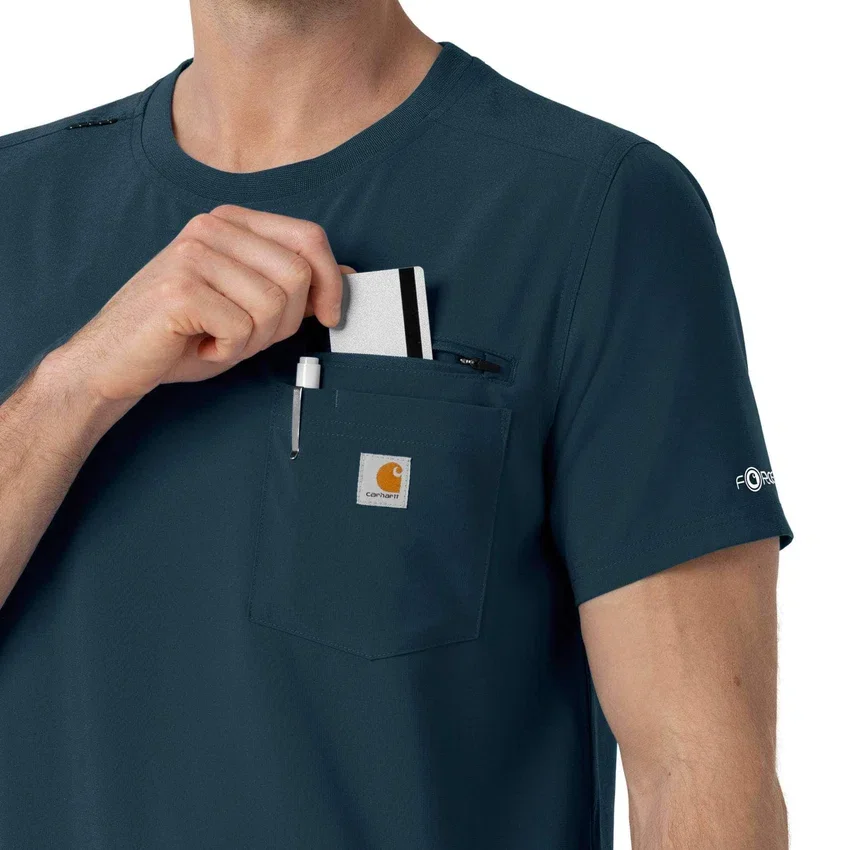 Camisa médica Force Cross-Flex de cuello redondo de partes de arriba