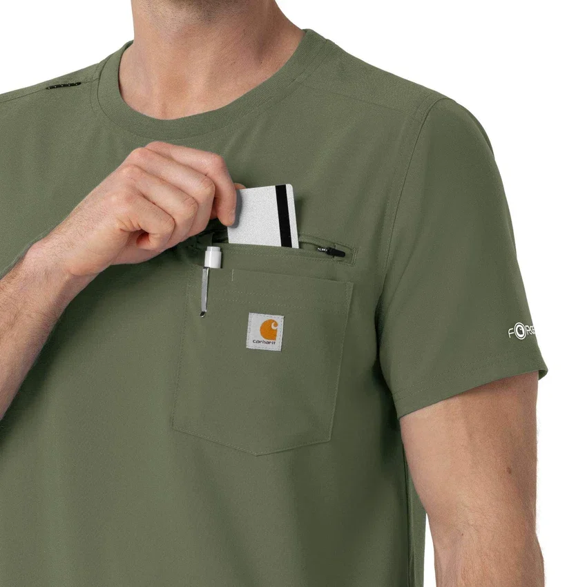 Camisa médica Force Cross-Flex de cuello redondo de partes de arriba