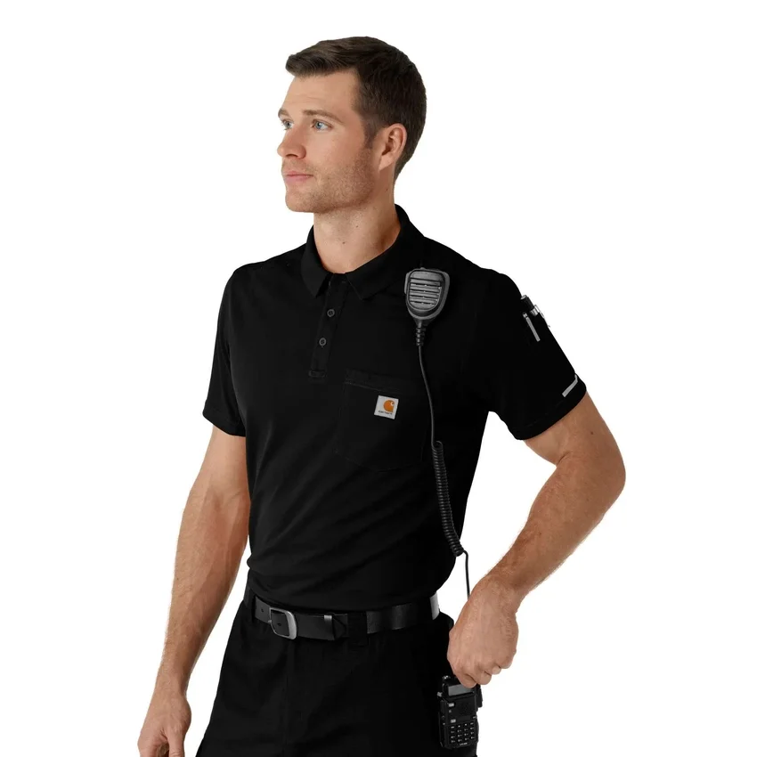 Camisa médica tipo polo de manguitos cortos ligera Rugged Flex® Rscu