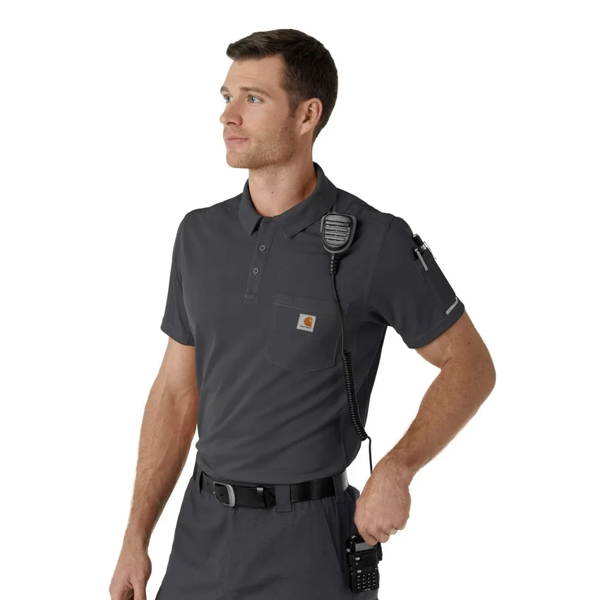 Camisa médica tipo polo de manguitos cortos ligera Rugged Flex® Rscu