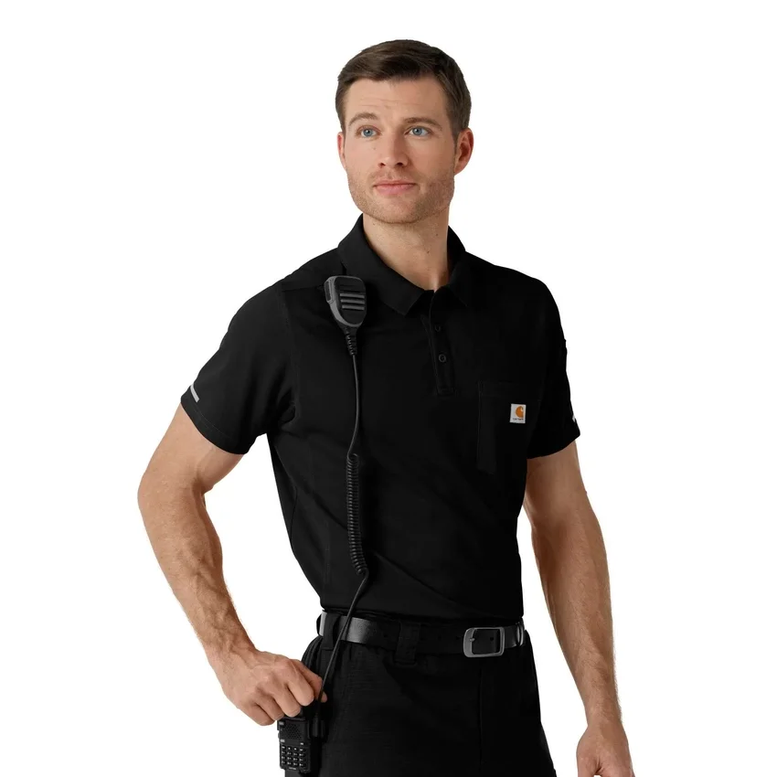 Camisa médica tipo polo de manguitos cortos ligera Rugged Flex® Rscu