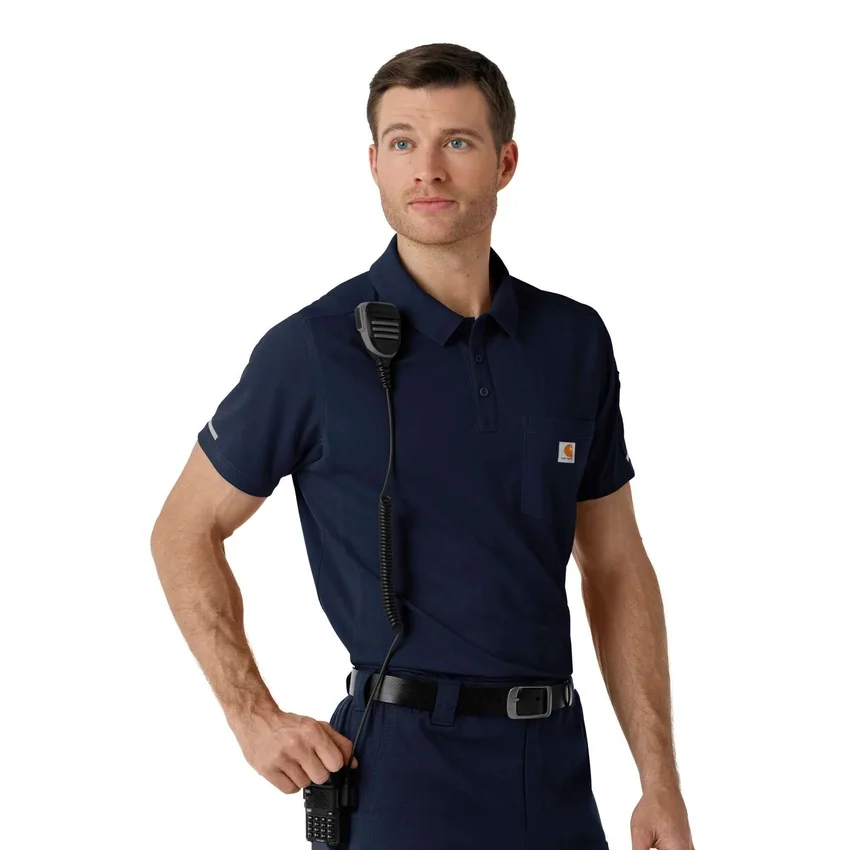 Camisa médica tipo polo de manguitos cortos ligera Rugged Flex® Rscu
