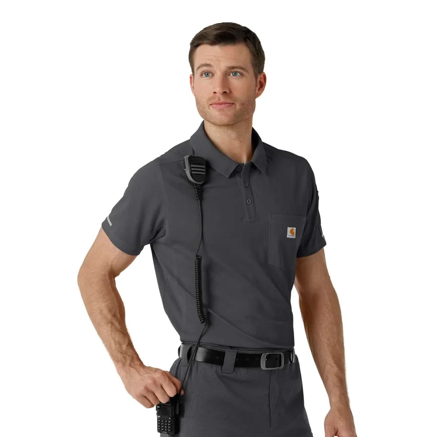 Camisa médica tipo polo de manguitos cortos ligera Rugged Flex® Rscu
