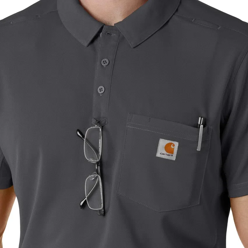 Camisa médica tipo polo de manguitos cortos ligera Rugged Flex® Rscu