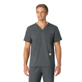 Camisa quirúrgica unisex Force Essentials con cuello en V y 6 bolsillos