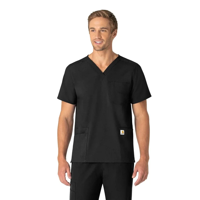 Camisa quirúrgica unisex Force Essentials con cuello en V y 6 bolsillos
