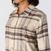Camisas a cuadros de corte holgado de la serie de fibra Tencel™ para mujer