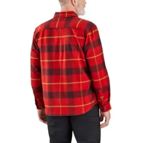 Camisas de franela de peso medio, con manguitos largos y estampado a cuadros, de corte holgado Rugged Flex®