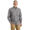Camisas de manguitos largos de sarga de corte holgado para hombre