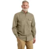 Camisas de manguitos largos de sarga de corte holgado para hombre