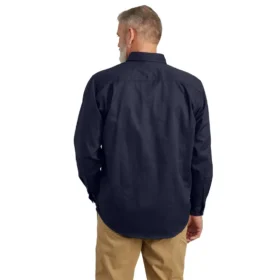 Camisas de manguitos largos de sarga de corte holgado para hombre
